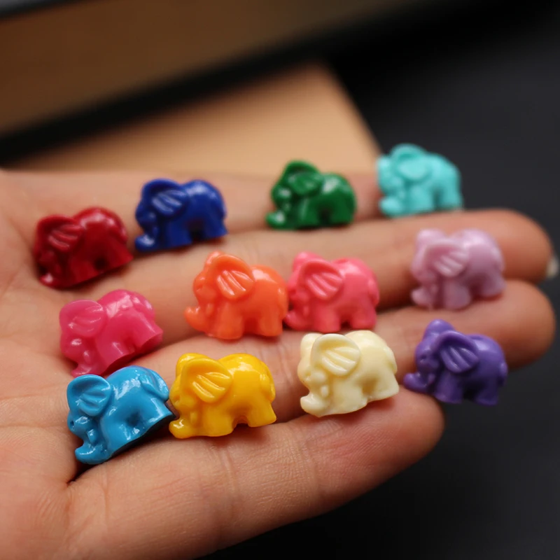 10 Stück künstliche Korallenperlen, schöne Elefanten- und Tierperlen, gemischtes Rosa, für Armbänder, Ohrringe, Halsketten, Schmuckherstellung, DIY Bijoux