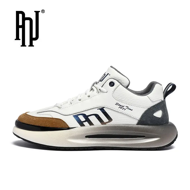 

PNJ sports casual shoes basketball shoes 2023 new style all-around high anti-skid leather men's shoes
