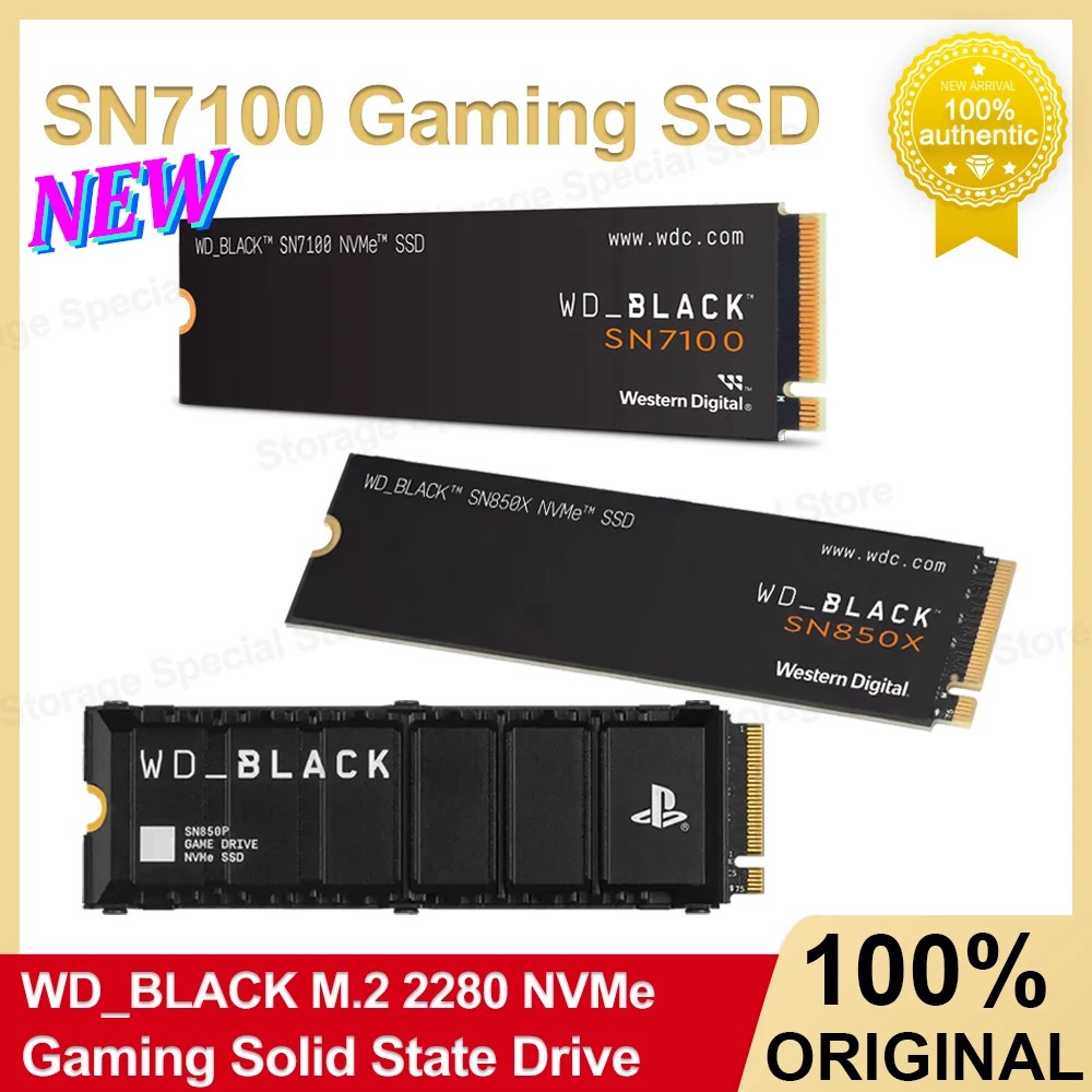WD_BLACK M.2 2280 NVMe SSD SN7100 SN850X SN850P Gaming Solid