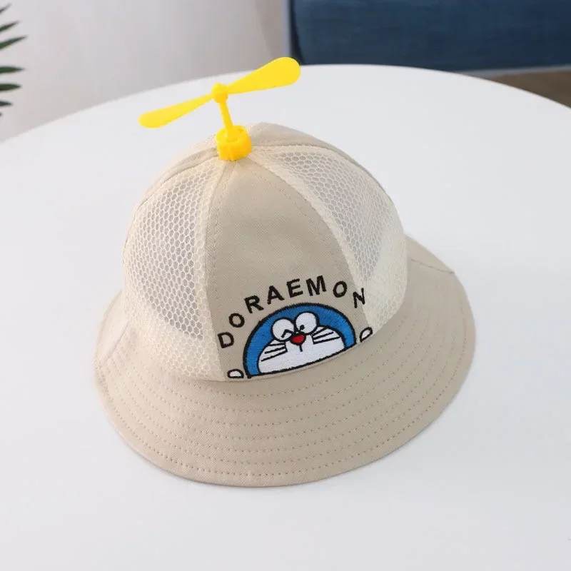 Doraemon Bucket Hat Cute Cartoon Anime Beach Round Cap Full Fabric