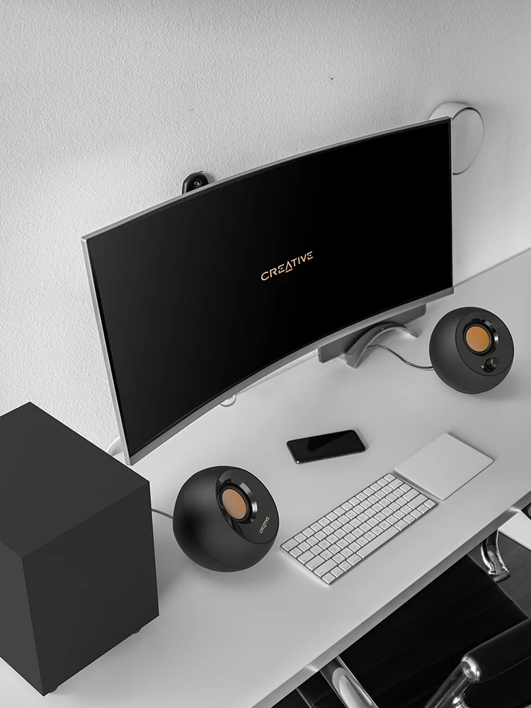 Computer Speakers Creative Pebble Plus 2.0 Speaker Wired Pebble Desktop Speaker 3d Surround Subwoofer