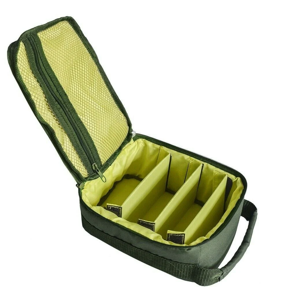 Portable Fishing Reel Storage Bag Fly Lure Line Tackle Gear Organizer Zipper