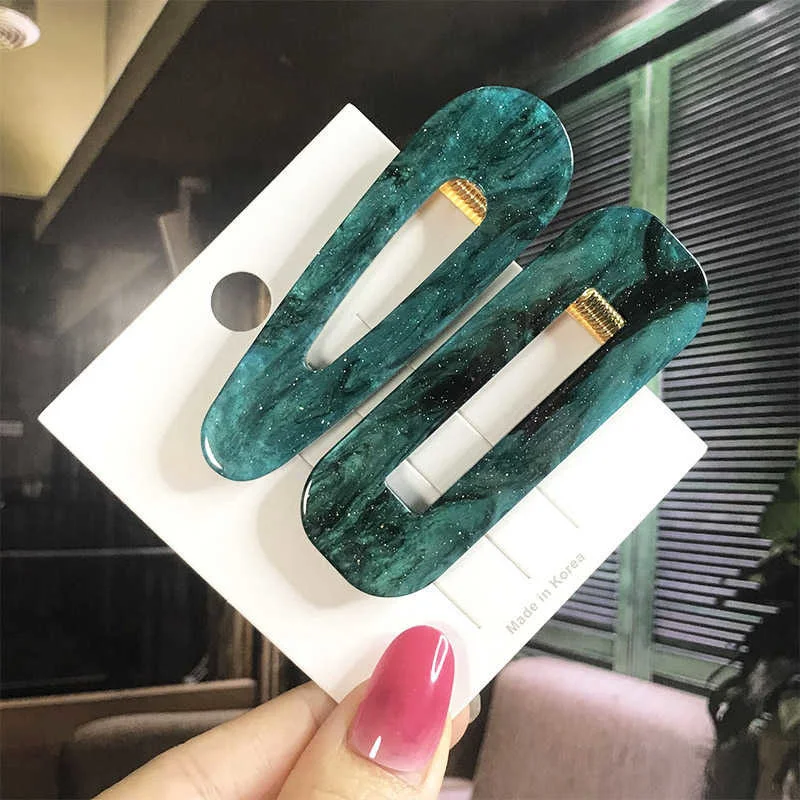 Mode Haar Pins Seite Clip Set Süße Acryl Waterdrop Haarspangen Für Frauen Mädchen Koreanische Geometrische Haar Zubehör Schmuck – Detail 16