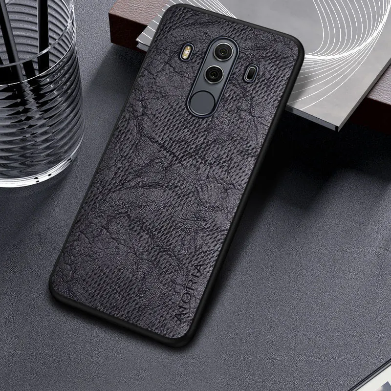 Leather Business Case with Wind Cortex Pattern - Elegant Protective Cover