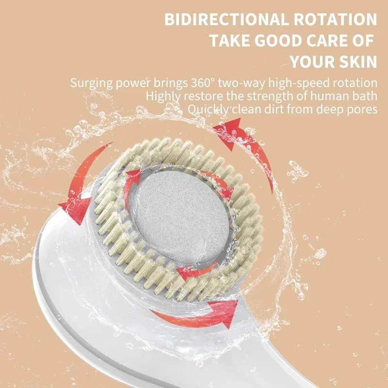 Electric bath brush, whole body exfoliation, bath brush, back rub, automatic massage, long handle new modle