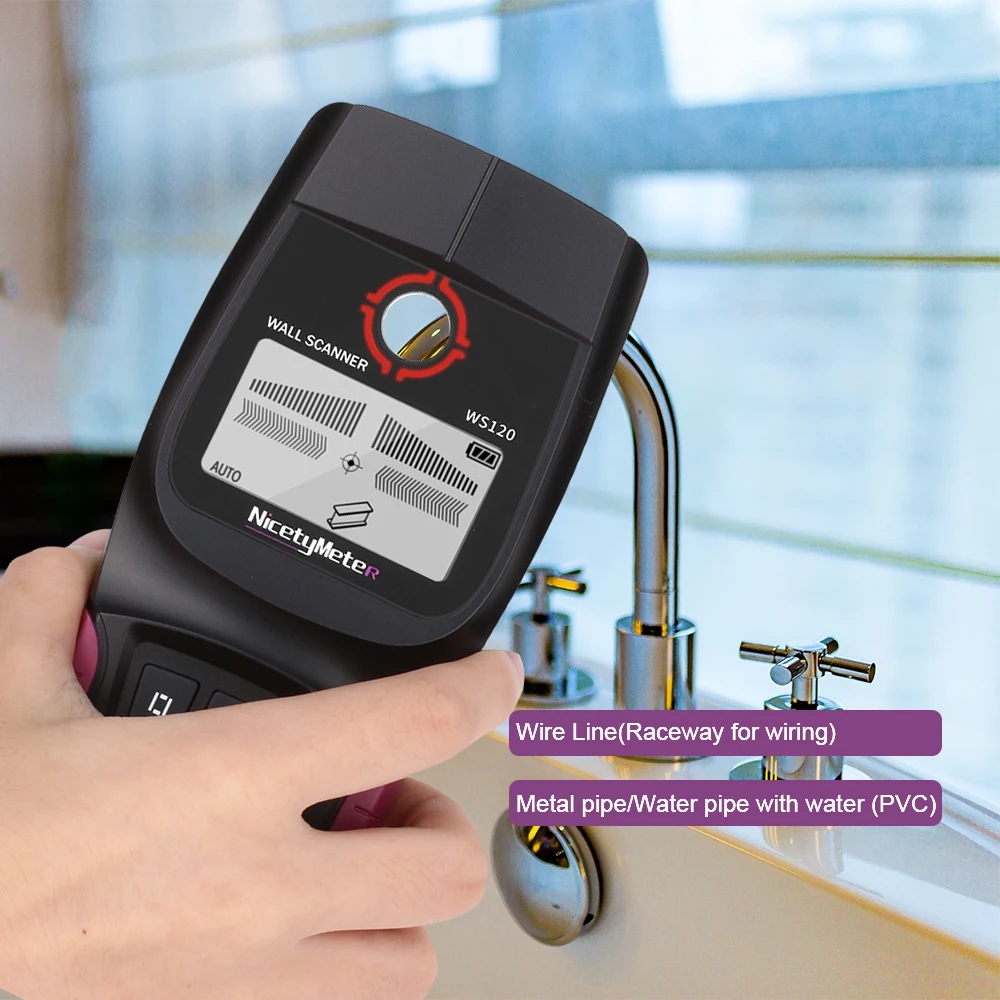 RZ Wall Scanner Multifunction Wall Detector Live Wires Cable PVC Water Pipe Metal Finder Scanner 4