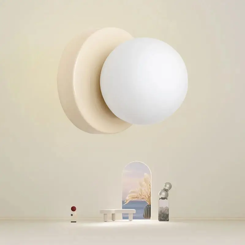 Nordic LED Glass Wall Lamp Minimalist G9 Base Orb Sconce For Bedroom Study Hallway Staircase Aisle Entrance Lighting Fixtures 2