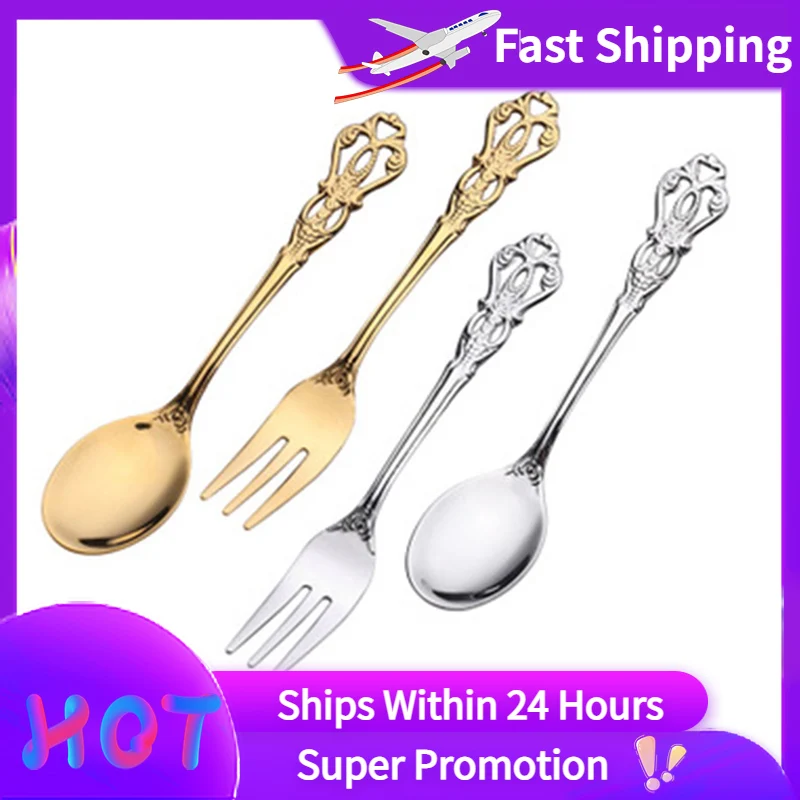 Cuillères à Café En Forme De Patte De Chat En Acier Inoxydable Pour Sucre, Crème Glacée, Gâteau, Dessert (patte De Chat Creuse, Doré