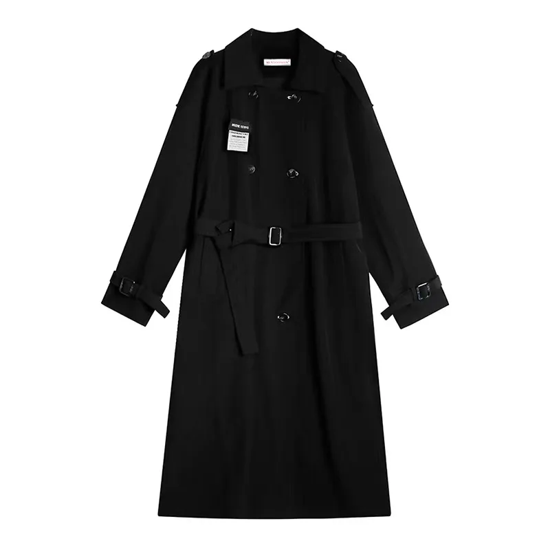 British Style Long Women's Trench Coat 2023 Autumn Korean Version Lapel Slim Waist Coat Elegant Temperament Winter Clothes Women