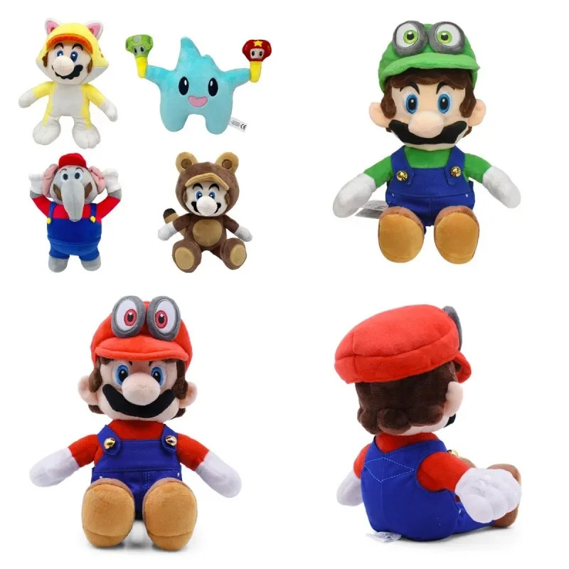 

Super Mario Plush Toy Anime Peripheral Dolls Luigi Home Car Plush Ornaments 20-25cm Bowser Toy Holiday Gifts Children's Toys