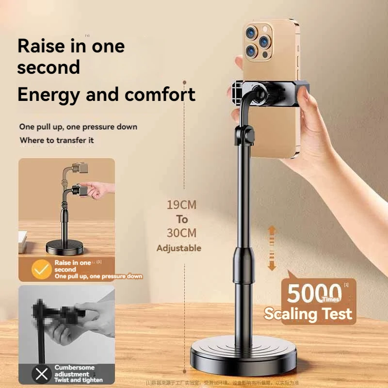 Trépied de bureau pour smartphone iPhone avec support de téléphone portable, support de table_voghion.com