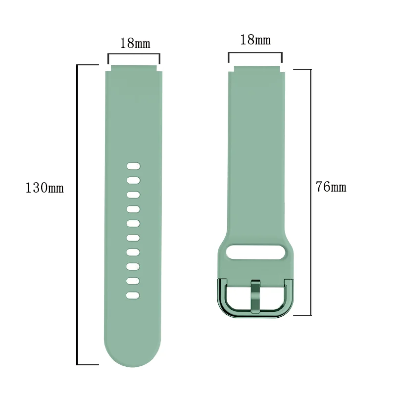 18mm Orange Silicone Watch Strap with Classic Buckle
