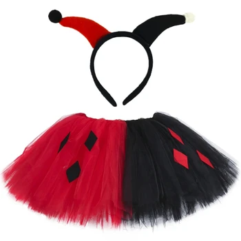 Black Red Joker Tutu Skirt 1