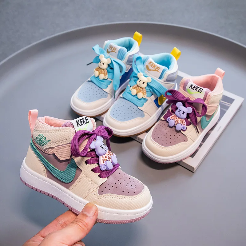 

Kids Sneaker Girls Boys Shoes Leather Luxury Flats Children Casual Shoes Boy School Tennis Sport Shoes for Girl Free Shipping