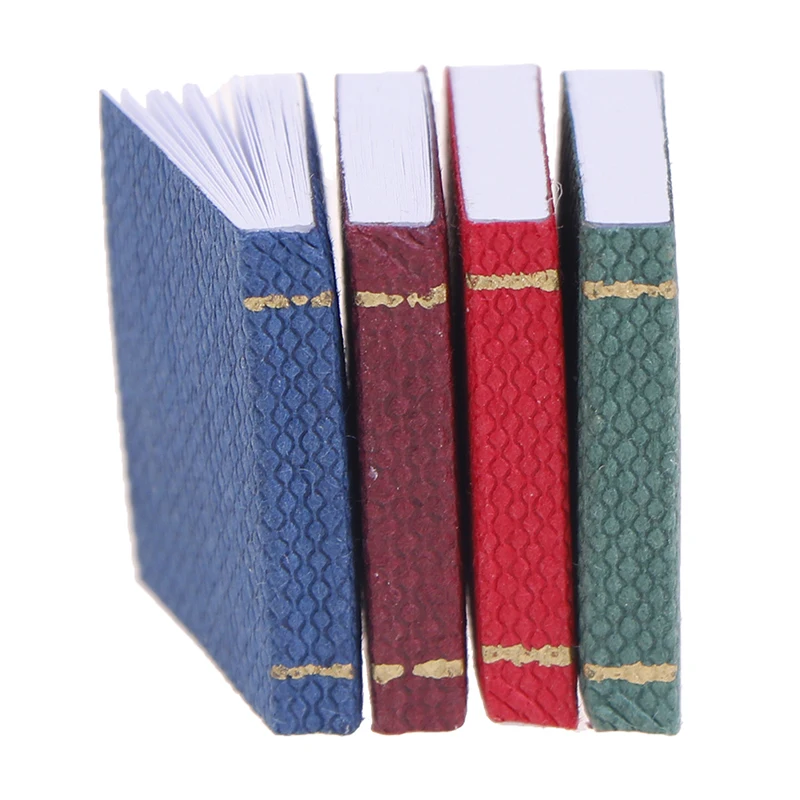 

4color/set Mini Books Model 1/12 Scale Dollhouse Decoration Miniature Furniture Accessories