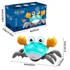Dancing Crab Run Away Toy for Babies Crawling Interactive Escape Crabs Sensing Toys Baby Birthday Gifts with Music Toddle Box 6