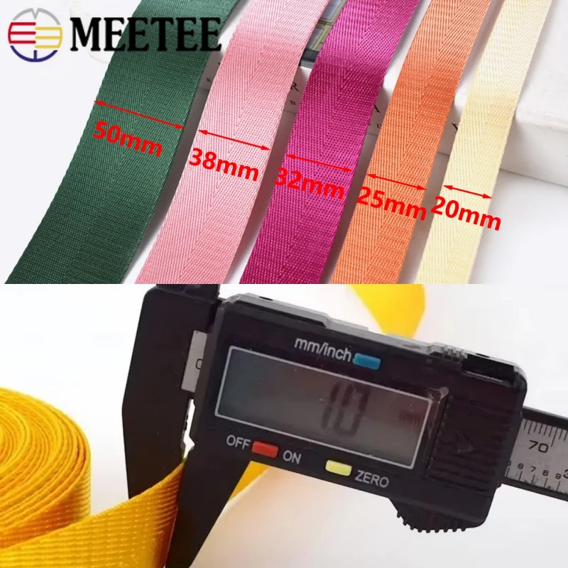 Solid Color Nylon Webbing Ribbon - 5 Meters, 1mm Thick, Multiple Width Options for DIY Projects and Sewing Accessories