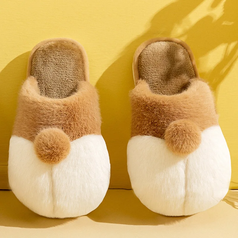 2022 Cotton slippers autumn and winter plush warm indoor women's plush slippers cute cotton slippers women M-140 