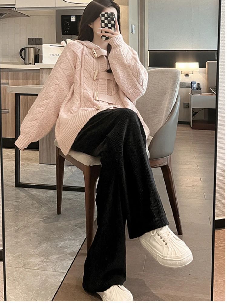 Maternity Cardigan Sweater Coat New Autumn Winter Clothes For Pregnant Women Korean fashion Pregnancy photoshoot Jackets