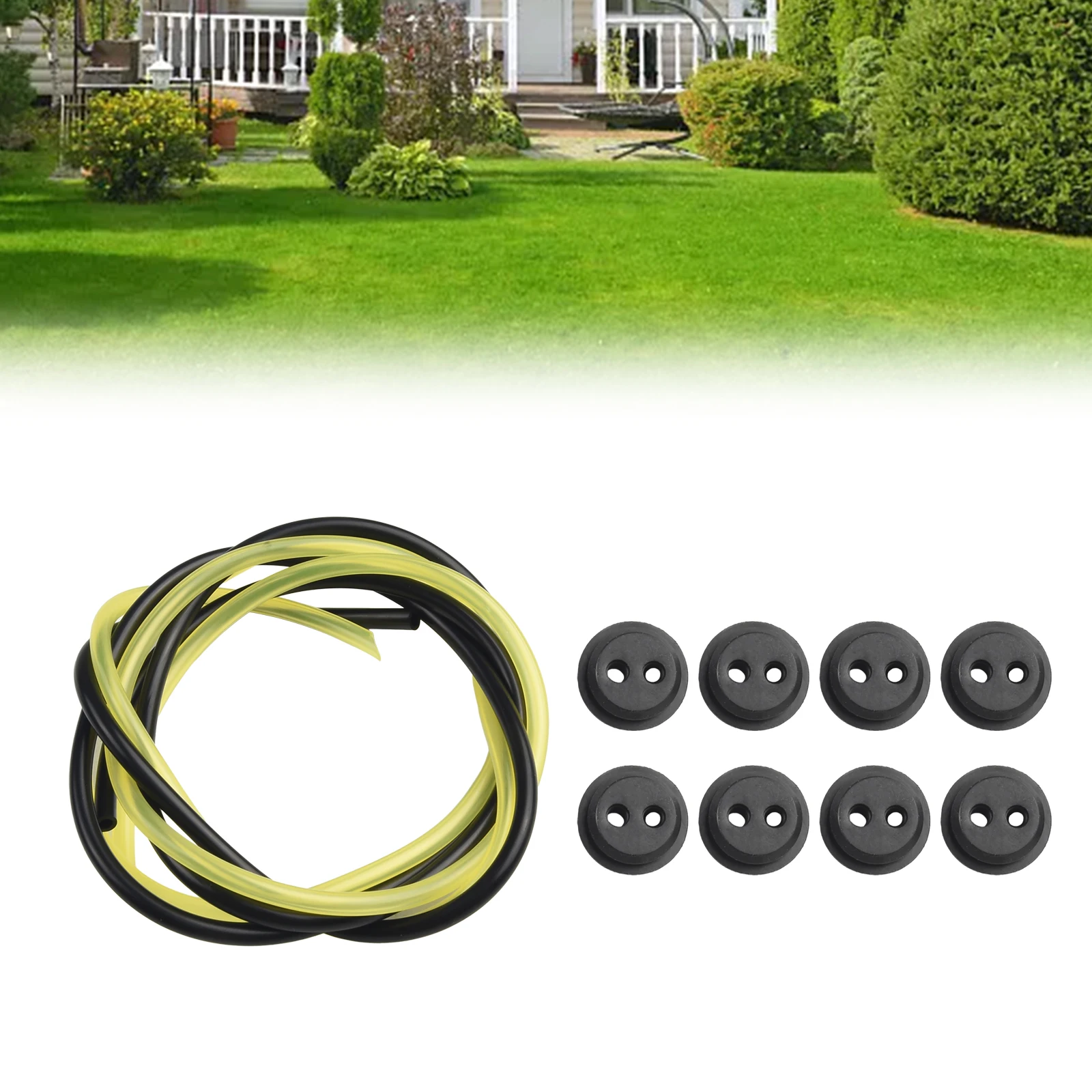 

​Grommet Fuel Pipe Garden 2 Holes Exquisite Rubber With Fuel Line Pipe For Brush Cutter For Fuel Tank Portable