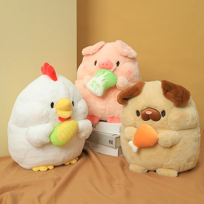 

30-35cm Chicken Leg Dog Models Cartoon Stuffed Dolls Anime Plush Baby Toys Kawaii Kids Birthday Gift Display Collection Souvenir