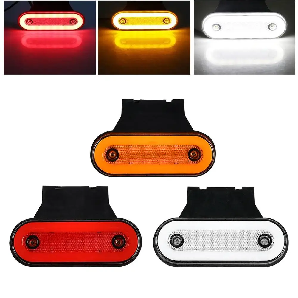 

1PCS 12/24V LED Side Marker Light With Bracket Truck Clearance Lamp Tail Light Trailer Tractor Lorry Warning Parking Lamp