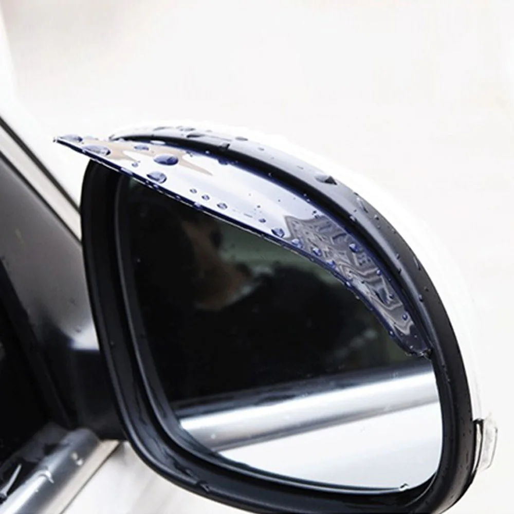 2pcs/lot Rainproof PVC Car Rear view Mirror sticker rain eyebrow weatherstrip Auto mirror Rain Shield shade cover protector