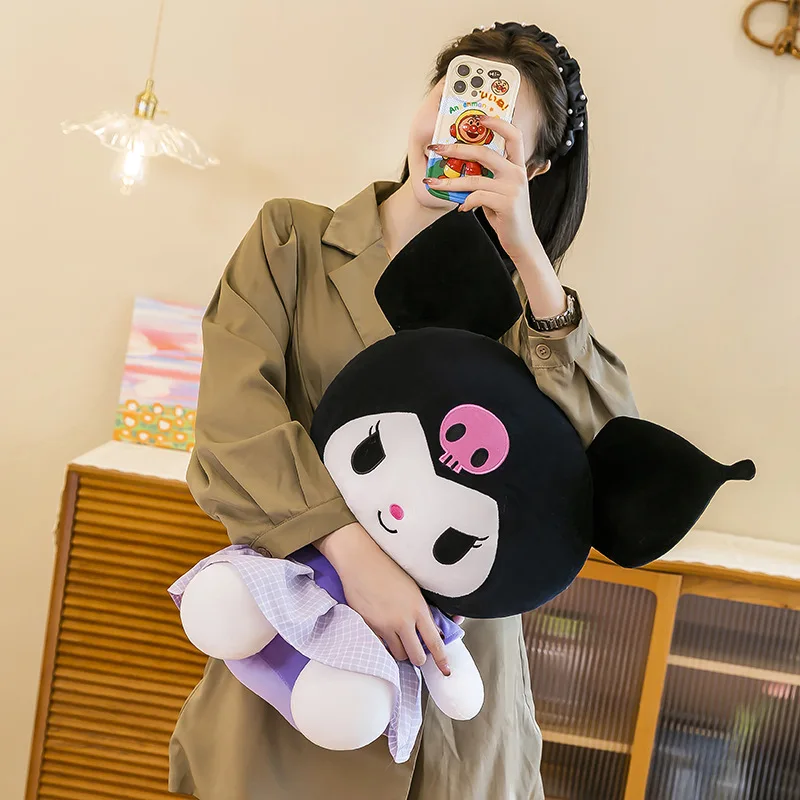 Miniso Sanrio Kuromi My Melody plush pillow Doll Plush Toy interior decoration ornaments sleeping pillow festival Gift 80cm 5