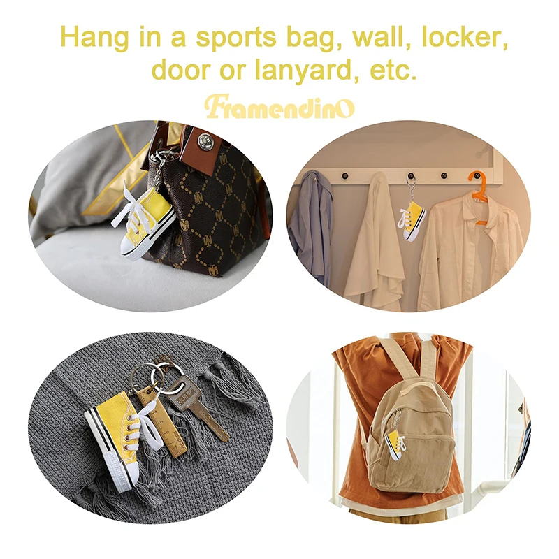 12Pcs 3D Cute Mini Canvas Keychain Tennis Shoes Keychain Sports Shoe Keyrings