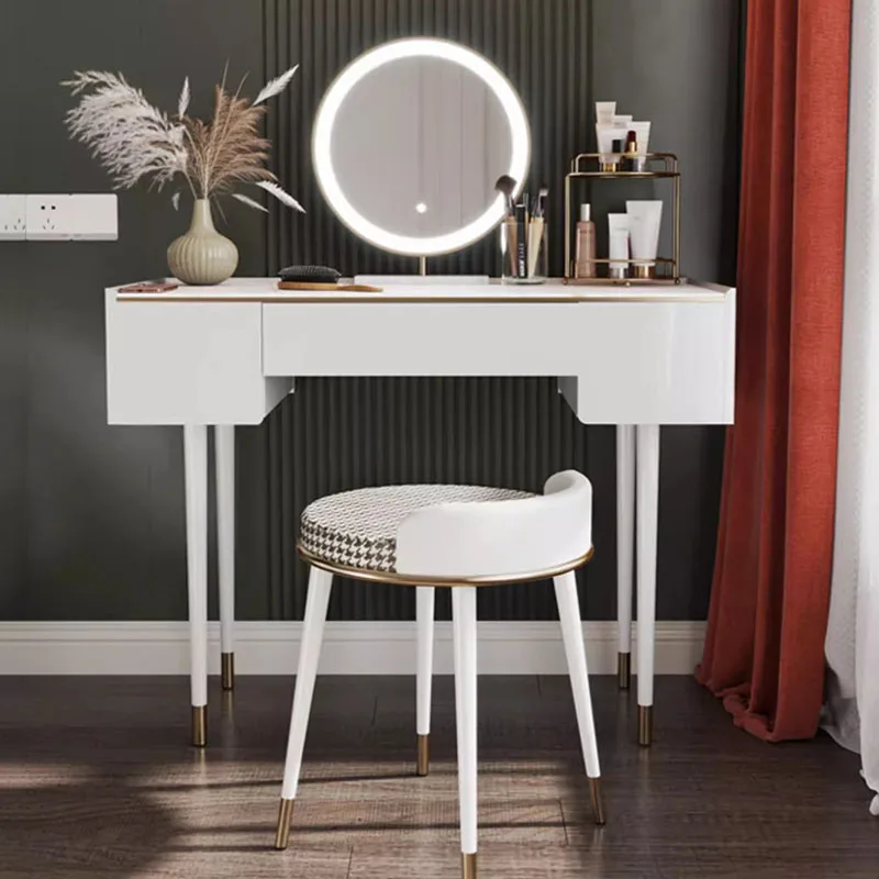 Slate Makeup Vanity Table Dressing Table With Mirror Storage Home Furniture