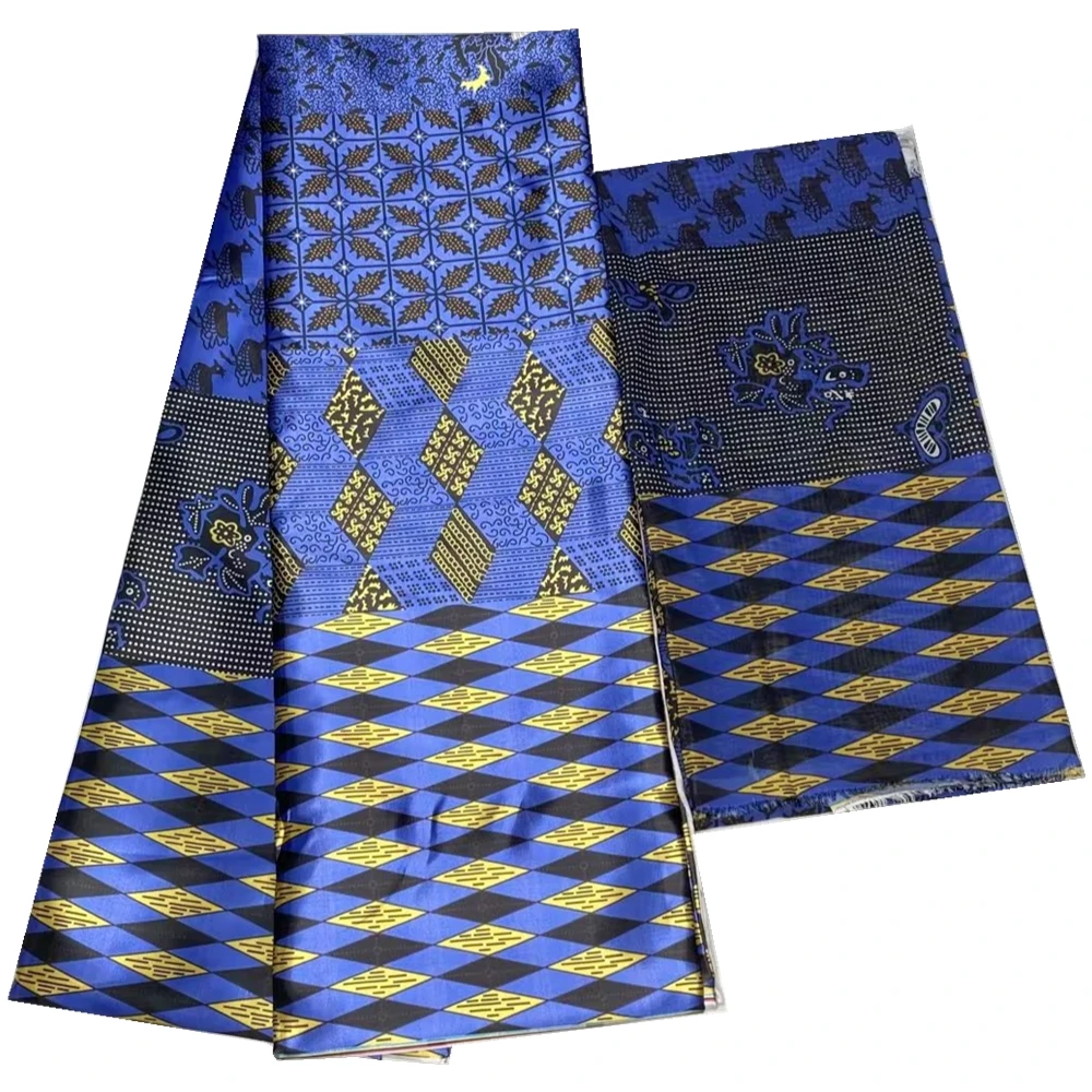 2022 Latest African Silk Fabric With Chiffon Tulle Mesh Lace Nigerian