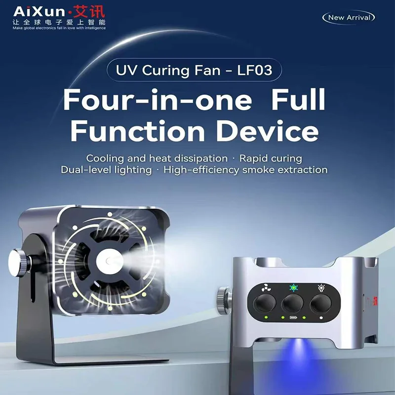 AiXun LF03 10W UV 경화 팬 냉각 연기 추출 타입-C 충전 360 °   ..