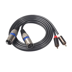 Premium Dual XLR to Dual RCA Audio Cable Adapter - Professional - Grade Audio Connection Solution (1.5m)