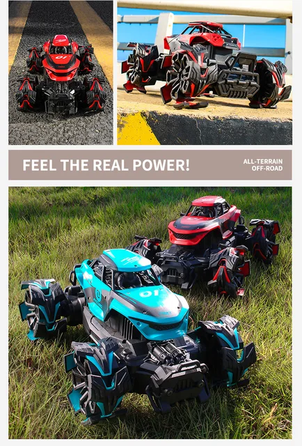 Monster Truck Controle Remoto para Crianças, Carro Elétrico RC, Carros de  Dublê de Tubarão, Som Leve, Spray Cars para Meninos, Presente Infantil,  2.4GHz - AliExpress