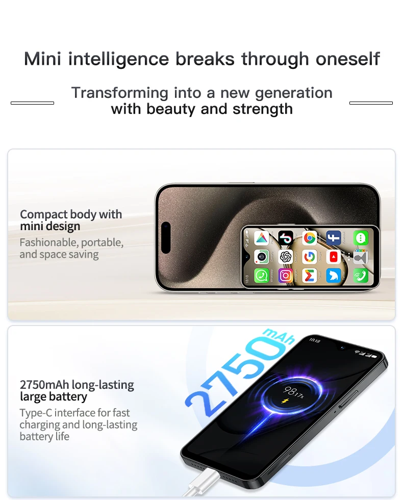 SOYES-XS18 Pro Max Miniスマートフォン,4.3インチ画面,4G LTE,Android