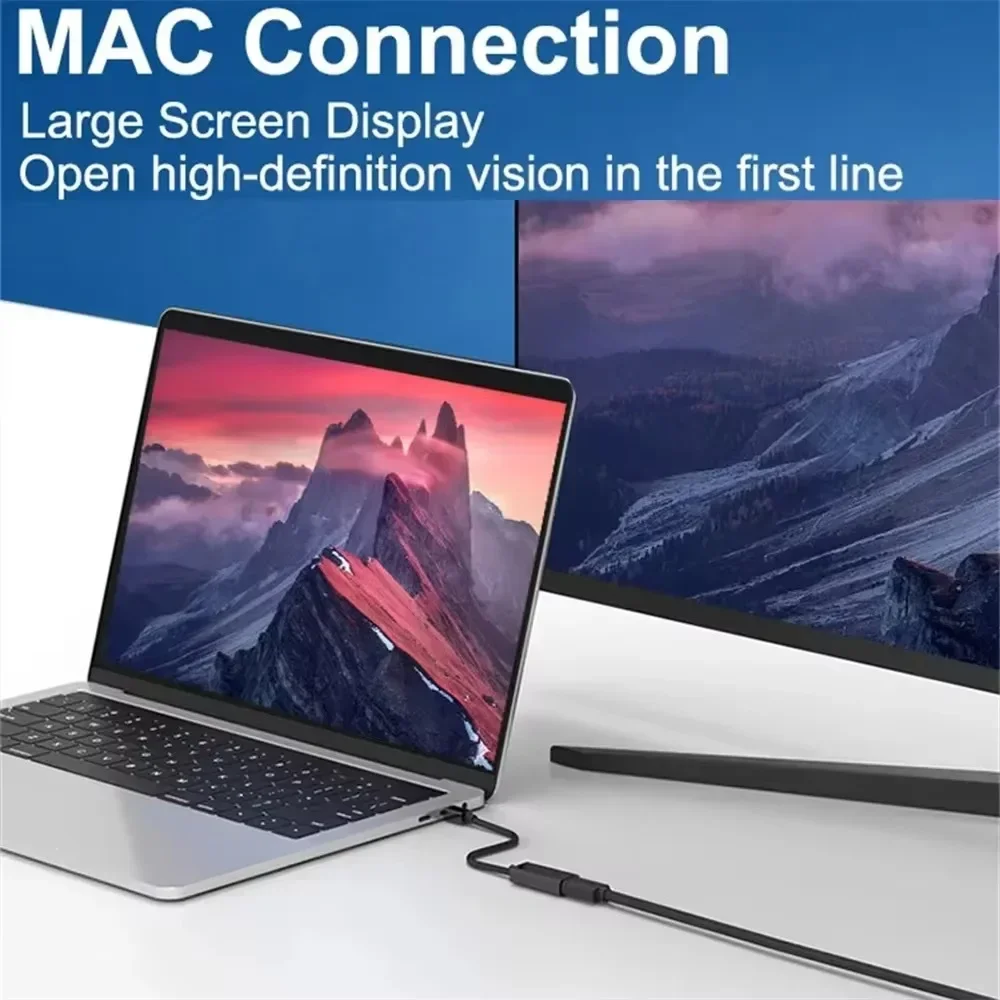 HDMI Adapter Cable DP to HDMI Adapter Displayport to HDMI Adapter HDMI Adapter Displayport Cable DP Adapter Mini Displayport Cable 4K Adapter 1080P Mini DP Male to HDMI-compatible Female For Apple MacBook Air Pro