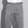 High Quality Autumn Plaid Suit Pants Men Fashion Business Solid Color Office Slim Long Casual Trousers Male Brand Clothing 28-38 5