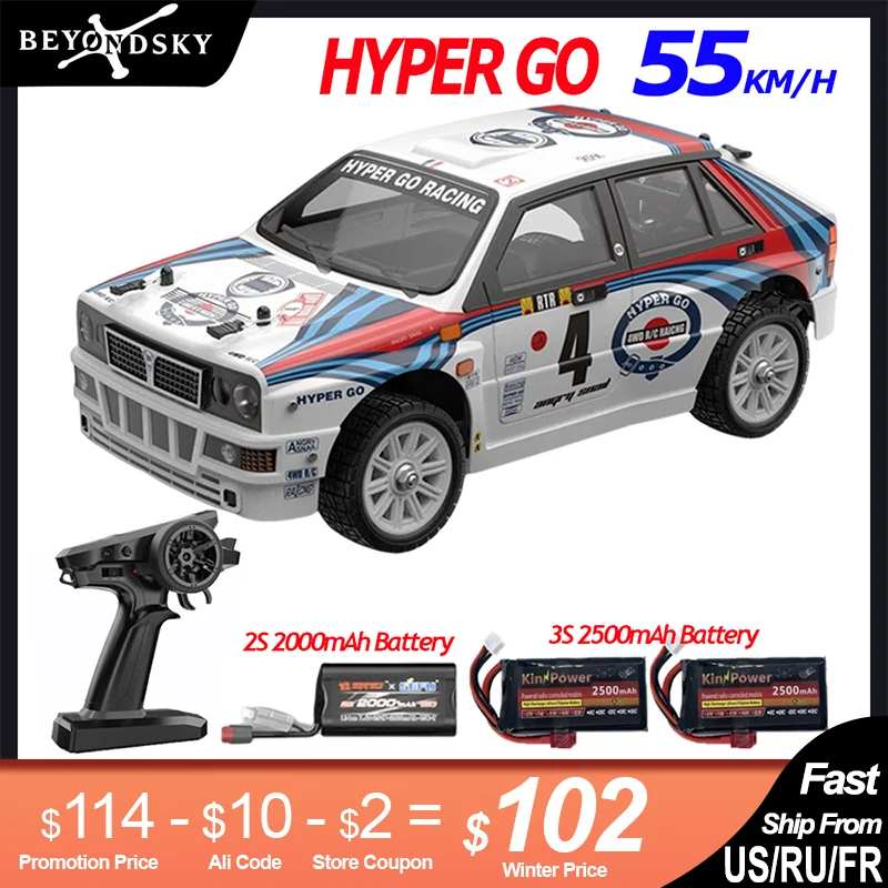 Voiture RC MJX Hyper Go 14302 – 1:14 – 4x4 Brushless – 55 Km/h – Modèle Lancia – RTR