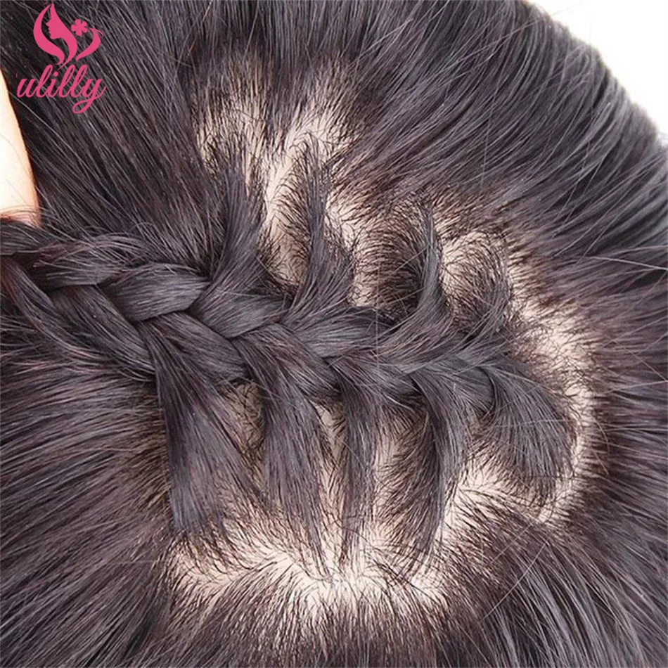 Human Hair Wig 5x5 Silk Top Full Lace Brazilian Bone Straight Pre Plucked Glueless