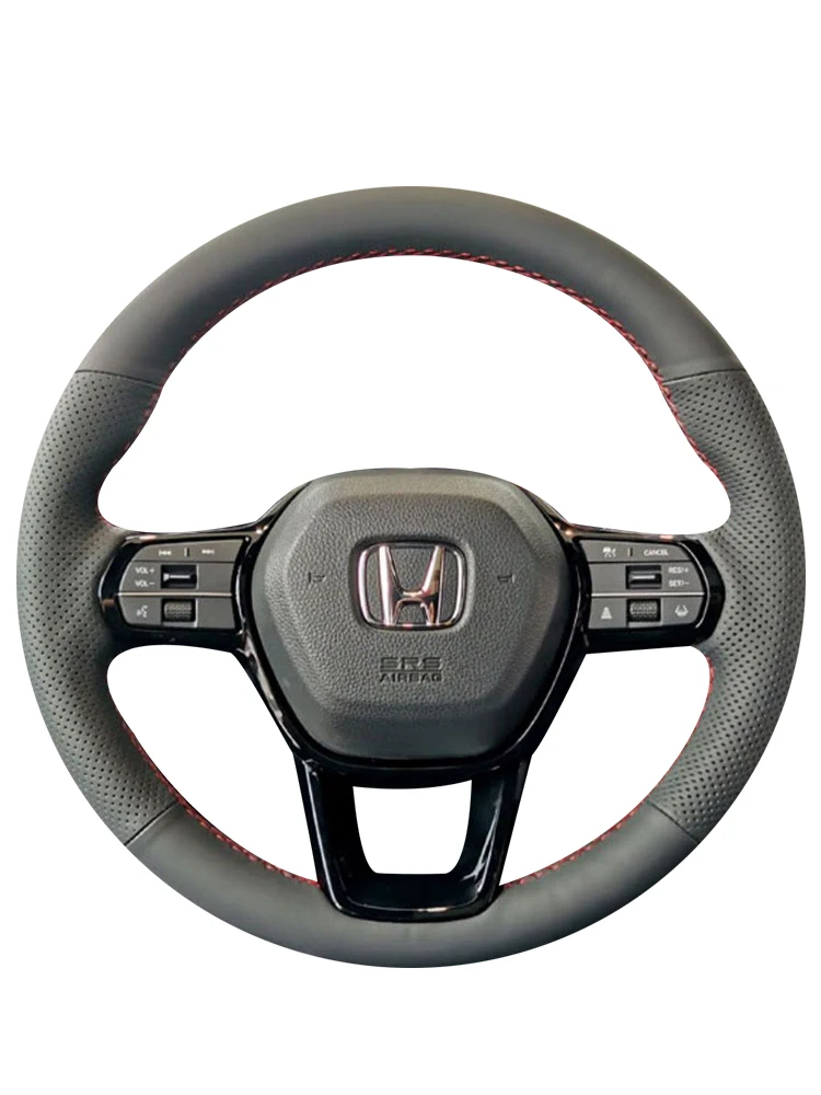 

Customized For Honda Civic 2022 Hand Sewn Steering Wheel Handle Cover Top Leather Interior Car Accessories