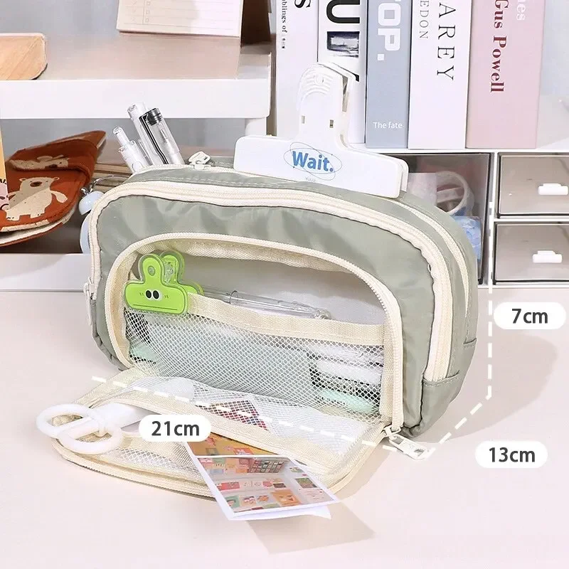 Versatile Large Capacity Portable Stationery and Cosmetics Bag