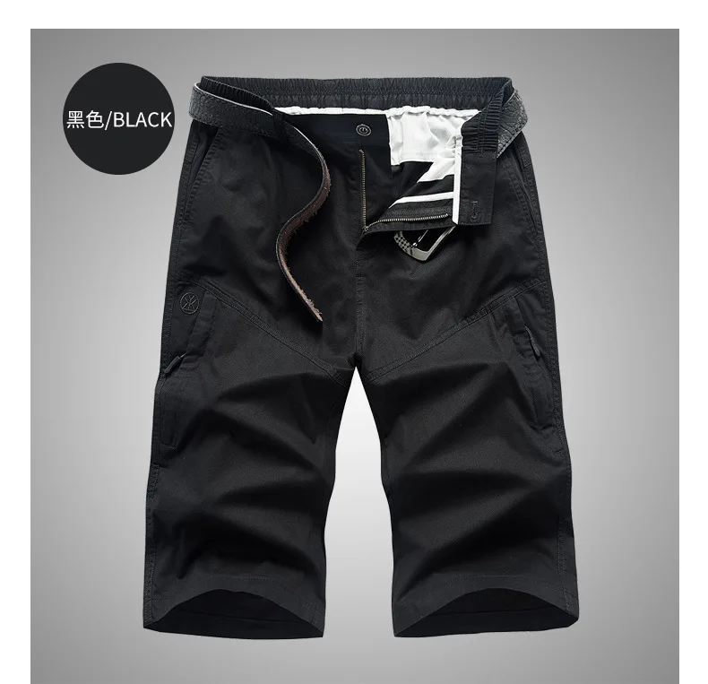 Summer Men's Cotton Shorts Multi-pockets Cropped Pants Outdoor Breathable Overalls Hiking Running Gym Fishing Bermudas SizeM-4XL