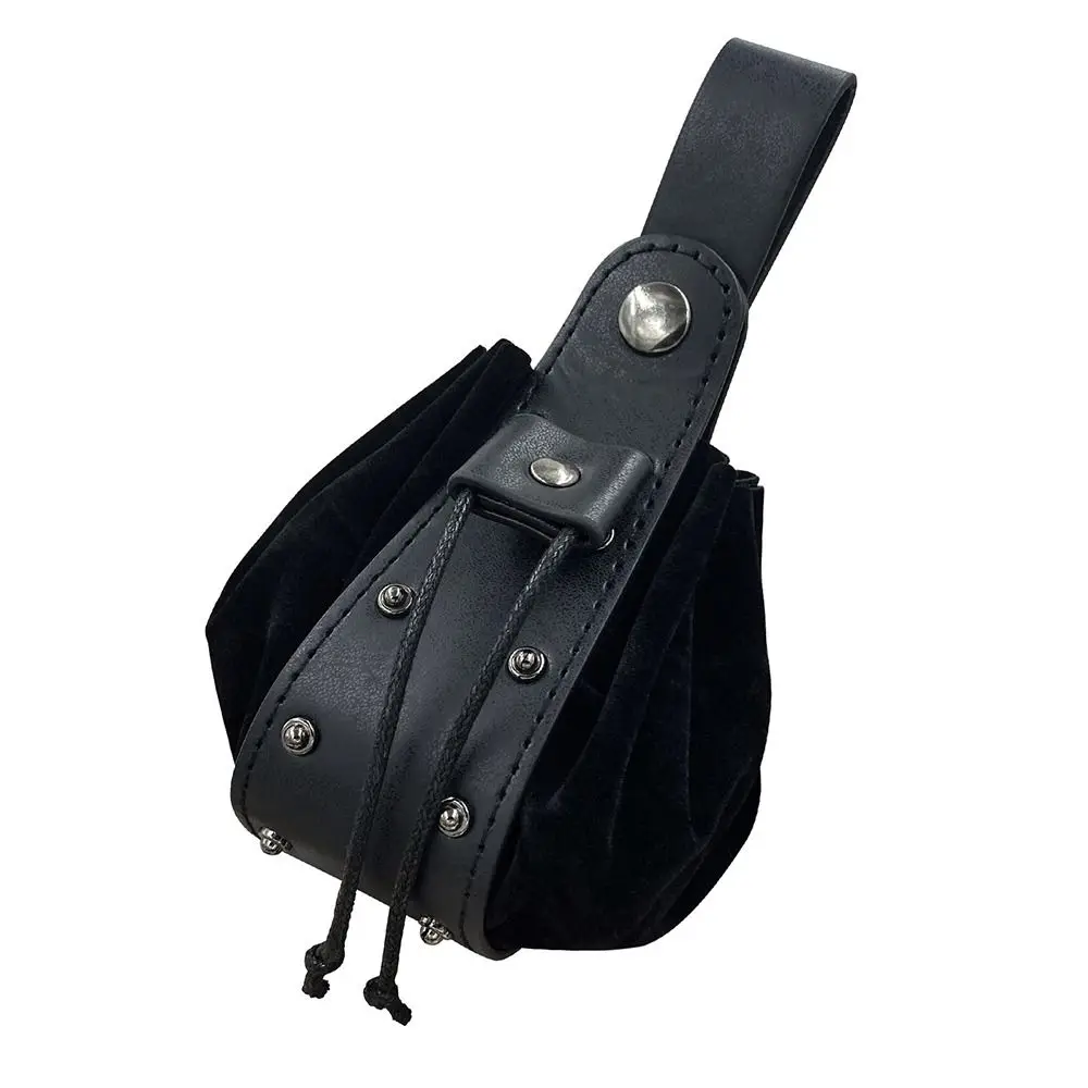 Hüfttasche mit hängendem Gürtel, langlebiges Kordelzug-Design, Wikinger, mittelalterliche Gürteltasche, tragbare Vintage-Geldbörse – Detail 9