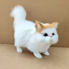 Simulation Cat Plush Toys Soft Stuffed Kitten Model Fake Cats Realist Animals for Kids Girls Birthday Valentine's Day Gift 6