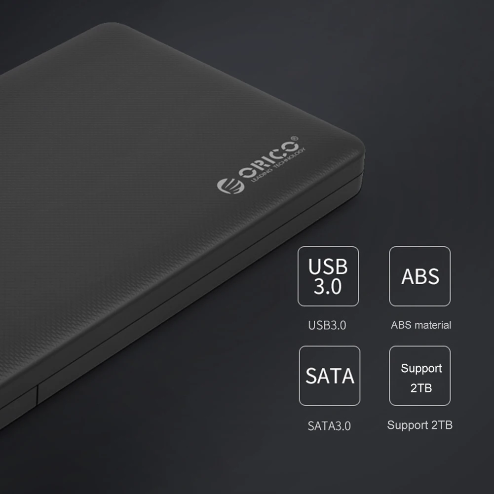 Anmelder enhed Række ud SATA External Hard Drive Enclosure Plug and Play 5Gbps USB 3.0 Hard Disk  Box Low Power Consumption for 2.5inch 9.5mm HDD Box