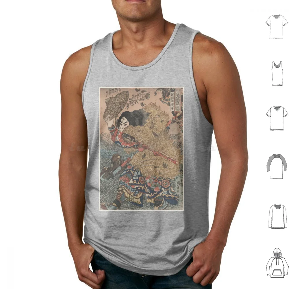 Suikoden Canotte Gilet Senza Maniche Suikoden Shish Japan Travel Hiroshige I Love Japan Giapponese Giapponese Lettera Edo Periodo