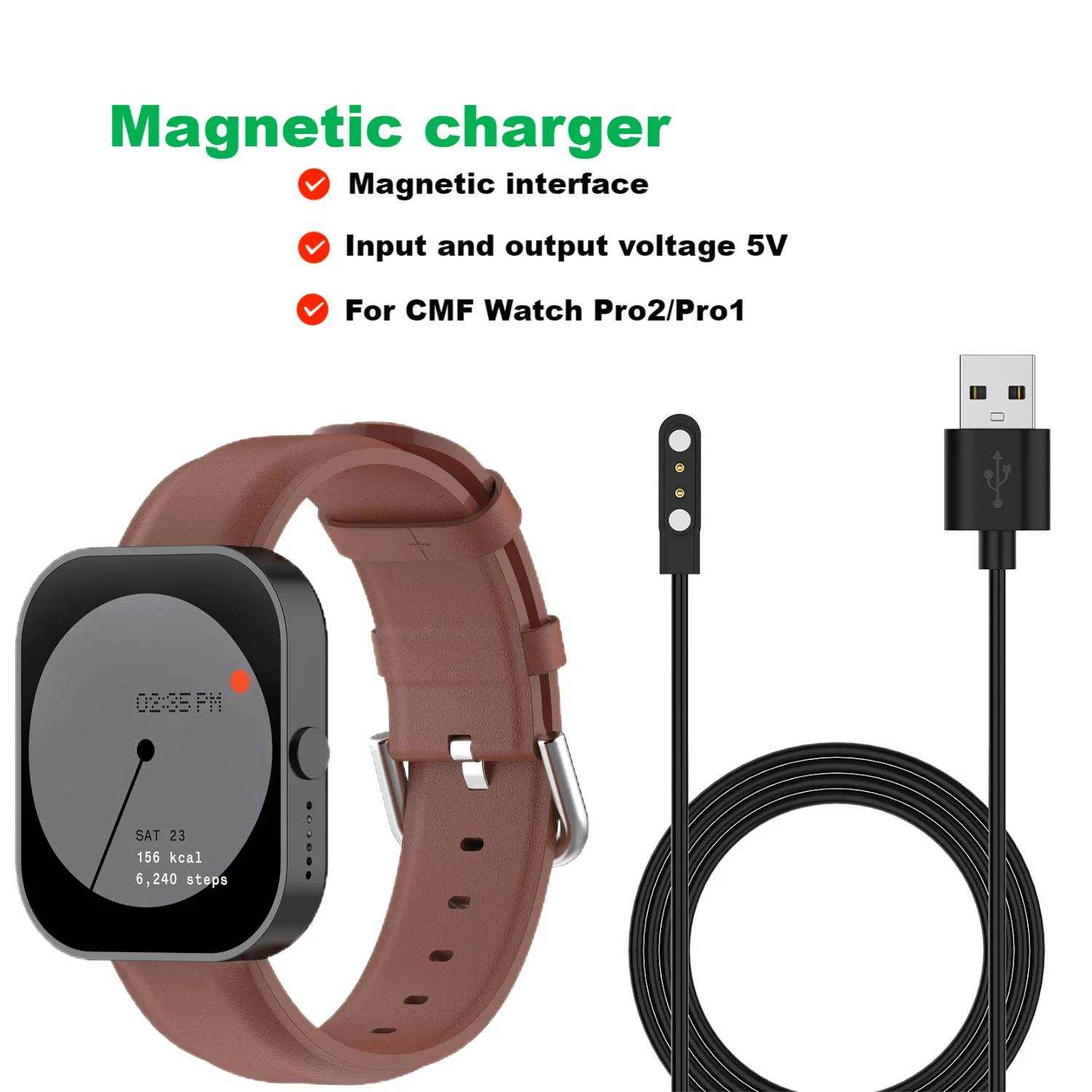 Magnetic USB Charging Cable for Smartwatch Accessories Adapter