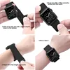 Bracelet de montre connectée en acier inoxydable noir