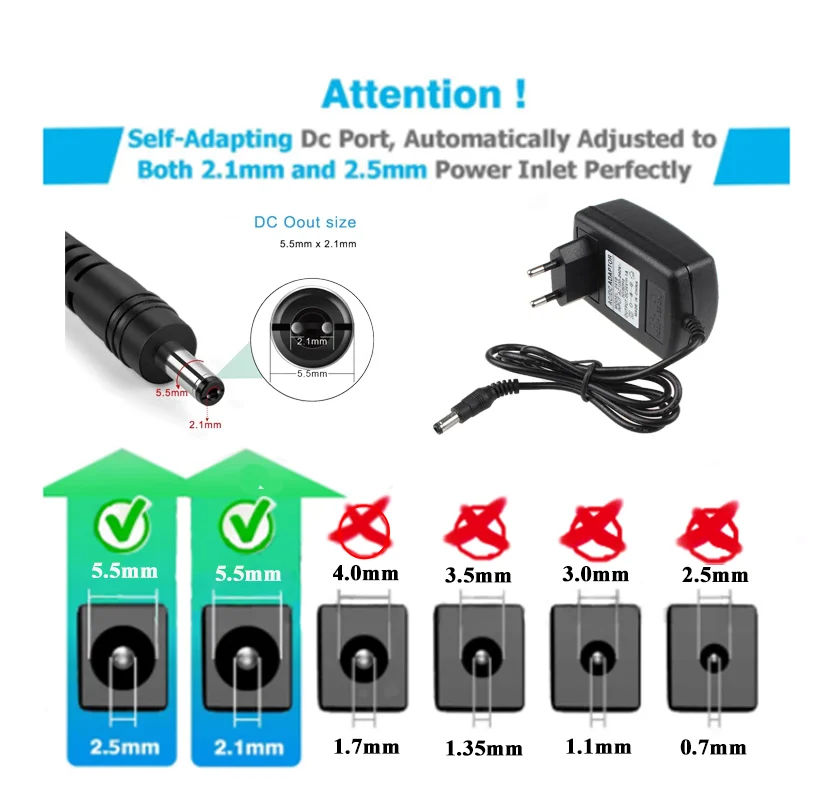 Description Picture 3 of itemLED Power Adapter AC 110V-220V To DC 5V 12V 24V Power Supply 1A 2A 3A 5A 6A 8A 10A Lighting Transformer For Lamp CCTV Router