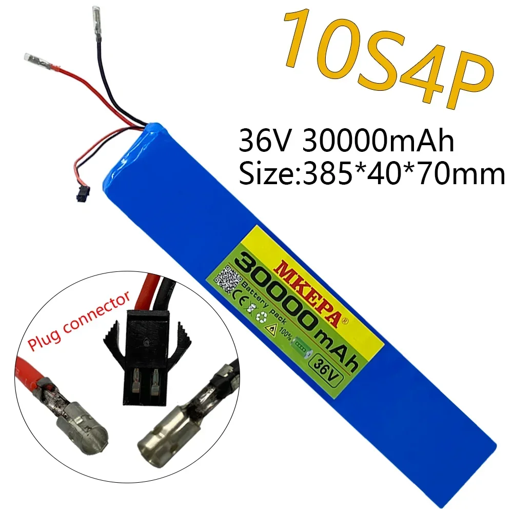 

Original high power 36V battery 10S4P 30Ah 18650 battery pack 500W 42V 30000mAh for Ebike electric bicycle with BMS